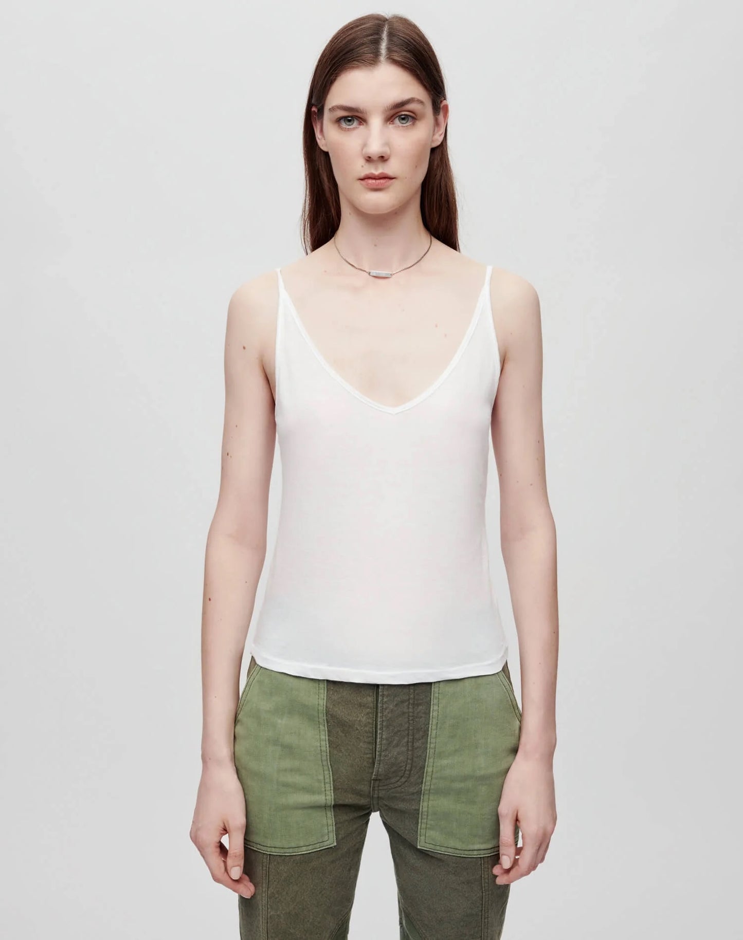 HANES SHEER VNECK TANK