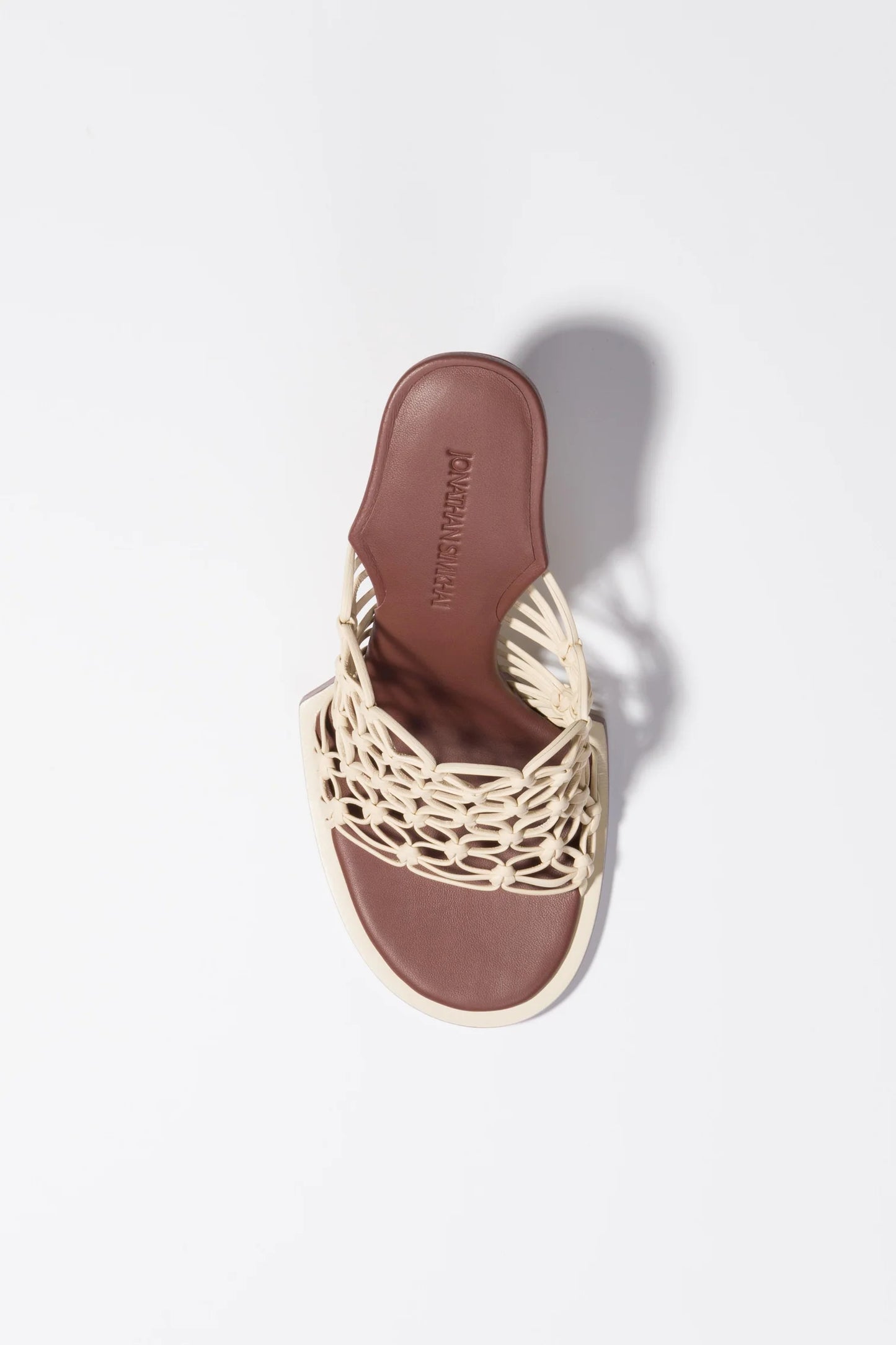 THEO LATTICE MULE HEELED SANDALS