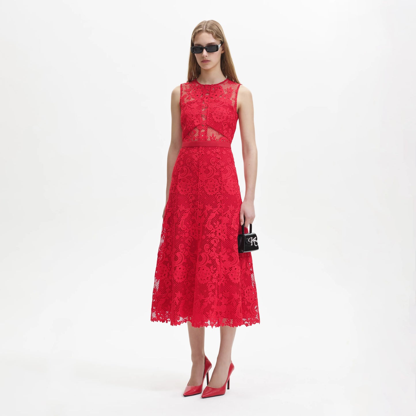 LACE MIDI DRESS