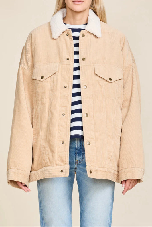 SERINA CORD TRUCKER JACKET