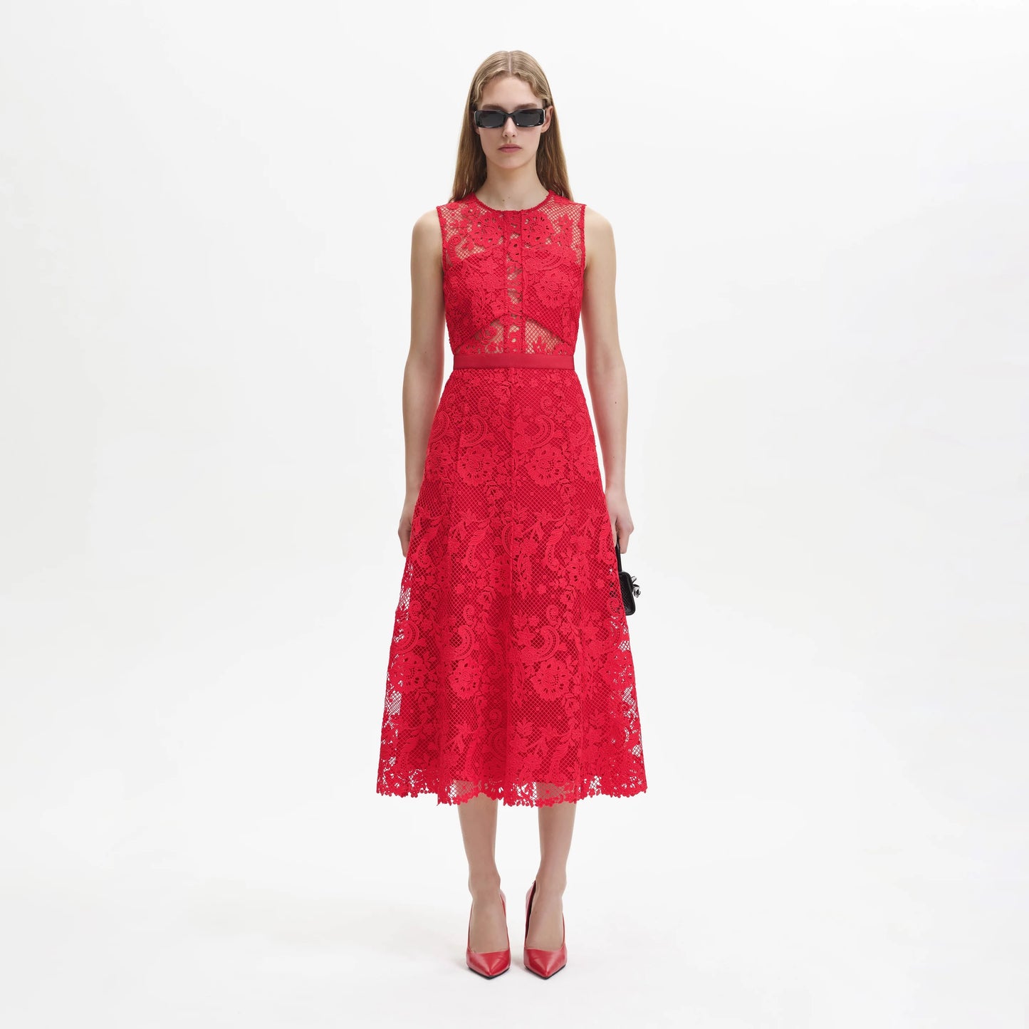 LACE MIDI DRESS