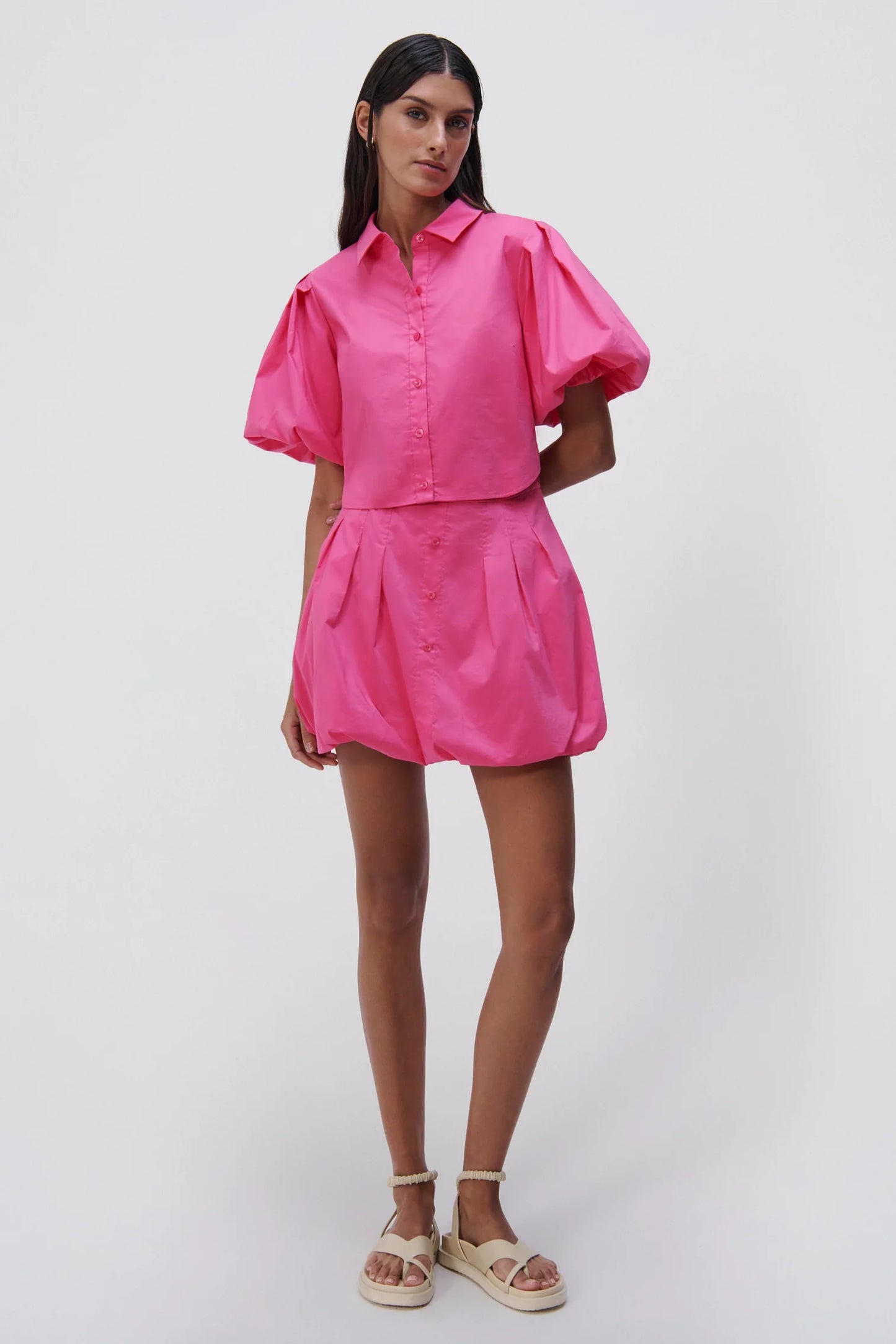 SAMMY COTTON POPLIN SHIRT DRESS WITH SIDE CUT OUT