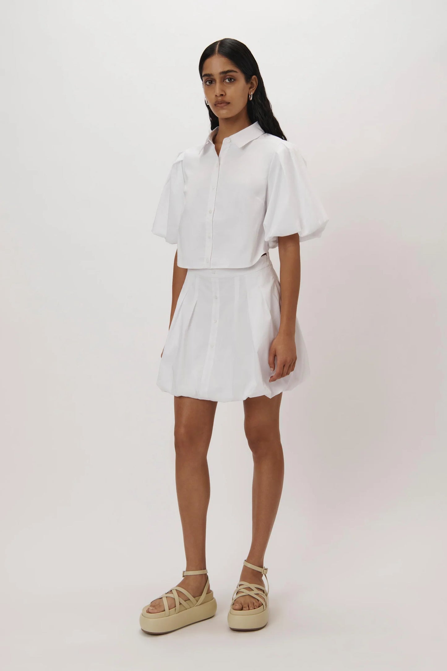 SAMMY COTTON POPLIN SHIRT DRESS WITH SIDE CUT OUT