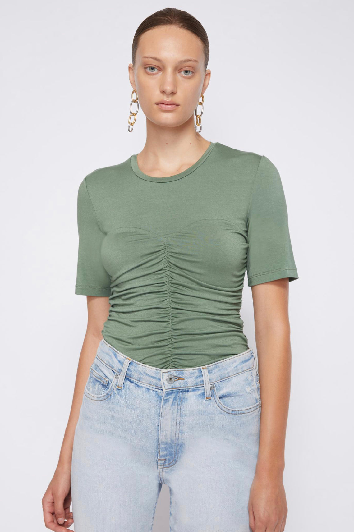 TANSY CLEAN STRETCH JERSEY TOP